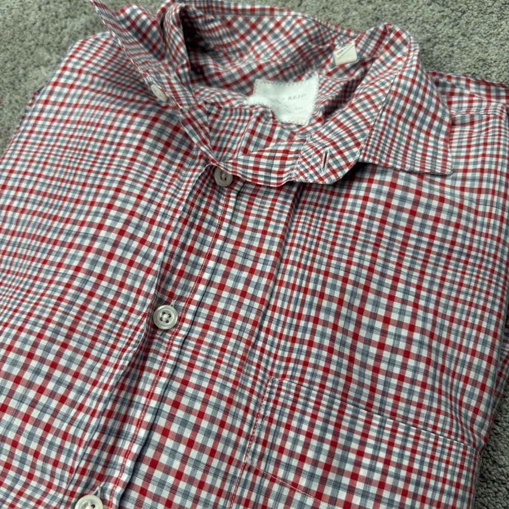 Billy Reid Men's Large Long Sleeve Button Up Check Standard Cut Shirt